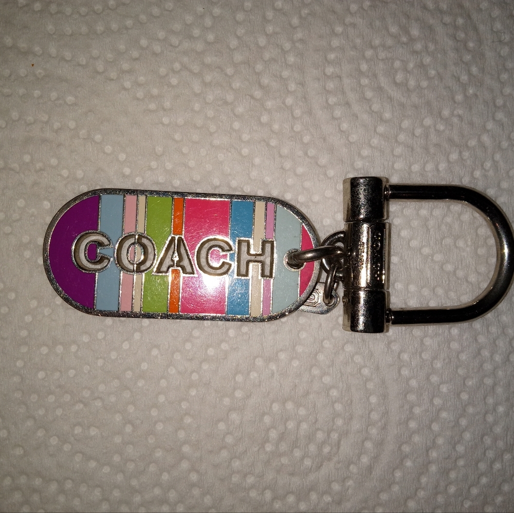 Coach pastel rainbow hangtag/Keychain
